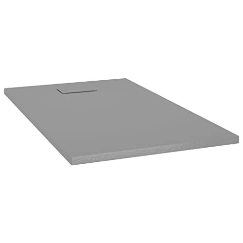 vidaXL Plato de Ducha Base Receptáculo Placa Receptor Cuarto de Baño Aseo Resistente a Arañazos Manchas Antideslizante SMC Gris 120x70 cm