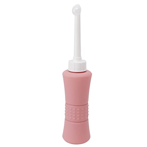 MSLing Ducha Vaginal Femenina, Limpiador de Ducha Vaginal Duradero Reutilizable Ampliamente Aplicable Alta Dureza Cómodo Antienvejecimiento 500ML para la Recuperación Posparto (Rosa)