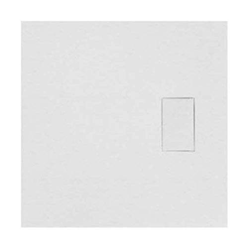 Plato ducha Stone Essence Slim cuadrado blanco 80 x 80 H 26 mm