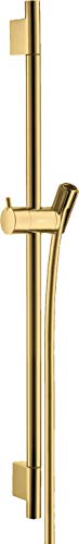 Hansgrohe Unica Barra de ducha S Puro 65 cm con flexo de ducha, color oro pulido, 28632990