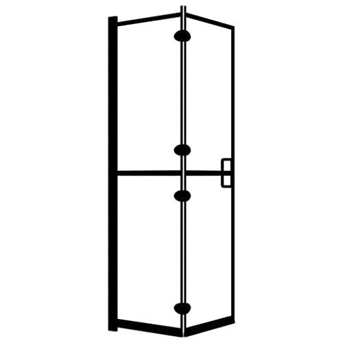 vidaXL Mampara de Ducha Plegable Puerta Cabina Baño Pared Cerramiento Partición Cubículo Apertura Central Seguridad Moderno ESG Negro 120x140 cm