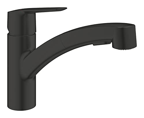 GROHE Start - Grifo de fregadero con teleducha, negro, ref 303072431