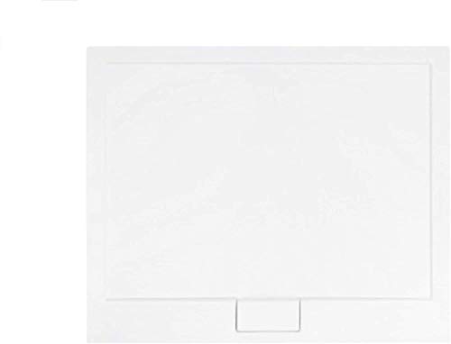 Plato de ducha (Taza Super Plano cuadrado 80 x 80 90 x 90 color blanco liso + desagüe baño Set 42304sh0 sanitaria de acrílico, Blanco