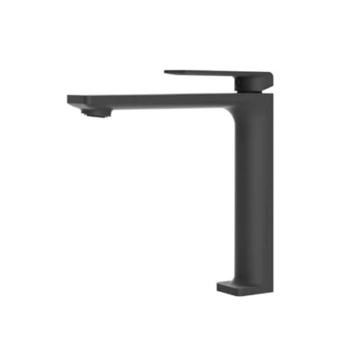 IMEX - grifo lavabo caño alto monomando alto de baño Serie Fiyi Negro Mate BDF016-3NG