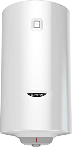 Ariston Pro1 R Chauffe-eau Electrique 100 litres | Verticale, Résistance Blindée - Régulation de la Température Extérieure et Mécanique