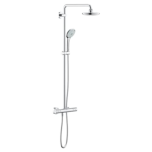 Grohe 27296001 Euphoria 180 - Sistema de ducha con termostato, alcachofa de 180 mm y teleducha tres chorros de 110 mm
