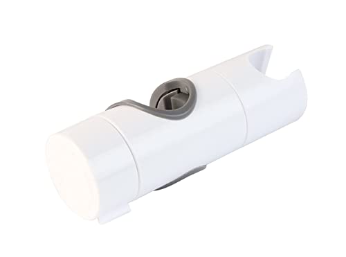 Cabezal de ducha ajustable mate blanco para barra deslizante, soporte de ducha de mano universal de 20-25 mm, soporte de guía de cabeza, rotación de 360 grados para pulverizadores