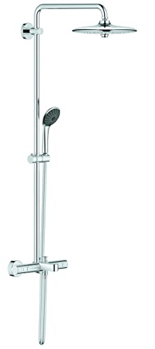 GROHE Vitalio Joy 260 | Sistema de ducha con taermostato para baño y ducha | 27860001 | 2 opciones de ducha | 3 tipos de chorro | Termostato con función GROHE Aquadimmer
