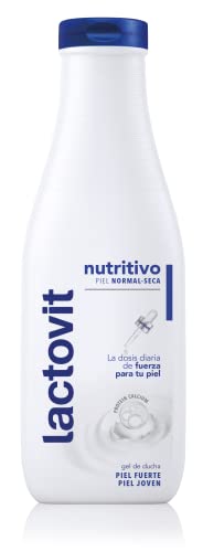 Lactovit - Gel de Ducha Nutritivo e Hidratante, Piel Fuerte y Joven, Textura Cremosa y Ligera, Formulado con Protein Calcium, Uso Diario, Para Pieles Normales y Secas - 550 ml