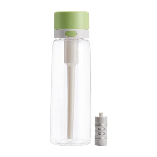 Amazon Basics - Botella de agua con filtro, Tritan sin BPA, 600 ml, verde
