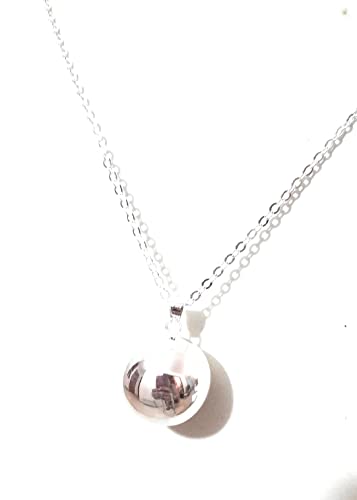 Creatulote Llamador de Ángel de 25 mm de diámetro, Bañado en Plata, con cadena de eslabones, joyería de moda, mujeres