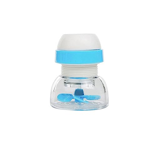 WASHLA Grifo de Agua de rotación 360, burbujeador Giratorio, Ahorro de Agua, Cabezal economizador, Ducha, baño, Cocina, Grifo, Adaptador de Boquilla (Color : Blue)