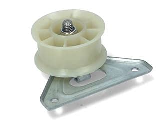 DL-pro Rodillo tensor para secadora Indesit Ariston C00504520 Whirlpool Bauknecht 488000504520 Jockey con soporte de 52 mm de diámetro para secadora F06 F07 F08 F10 F15
