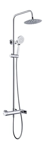 Columna de ducha con Rociador redondo de Acero Imex Nassau BDU014