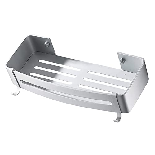 Alipis 1 Unidad 1 Paquete Estante De Baño Estante De Pared Estantería De Metal Estantes De Almacenamiento Negros Cesta De Ducha Organizador De Cocina Montado En La Pared