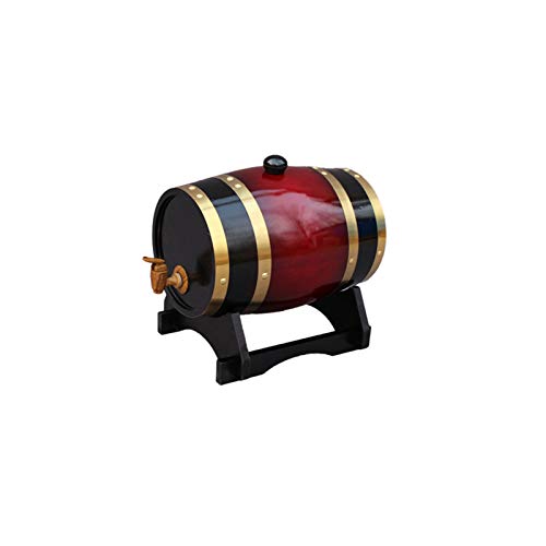 TOVEEM Barril de Roble Rojo Antiguo 1.5L/3L/5L/10L/20L/25L/30L/50L Barril De Roble, Barril De Whisky De Vino, Dispensador De Barril De Roble Vintage (con Grifo)(Size:50L)