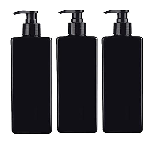 Kaikso-In 3 botellas dispensador de loción y jabón, 500 ml de jabón vacío, dispensador de loción de champú y loción de plástico para champú líquido jabón de manos gel de ducha aceite esencial