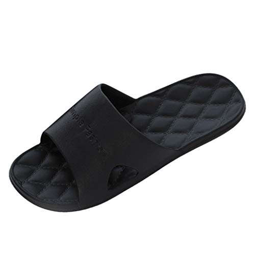 DAIFINEY Parejas ducha de baño para hombres piscina principal con zapatillas antideslizantes zapatillas zapatillas de moda para hombres Gel Max zapatos hombre, Negro , 42 EU