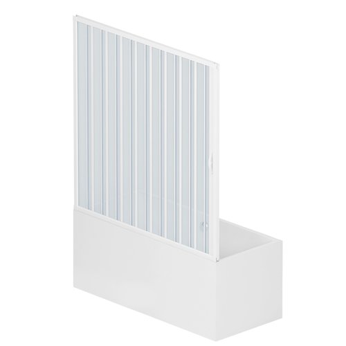 Rollplast - Bast1loncc28160 cuadro de baño plegable, tenue. h 160 x 150 cm, de pvc, de un lado, de una sola puerta con apertura lateral, blanco
