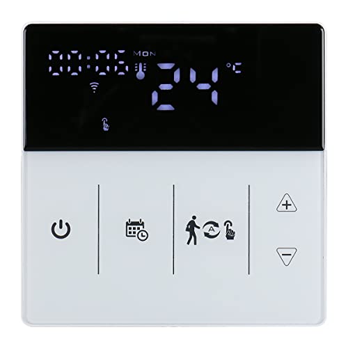 Wengart Termostato Calefaccion WiFi WG609,AC90-240V 3A Programable Digitalmente,2.4GHz Compatible con Amazon Alexa,Google Home,Instalación Sencilla para Sistemas de Calentamiento de Agua