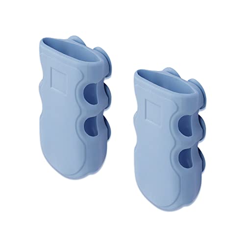 Paquete de 2 soportes para cabezal de ducha con ventosa, soporte de pared que se puede colocar sin taladrar para baño (azul)