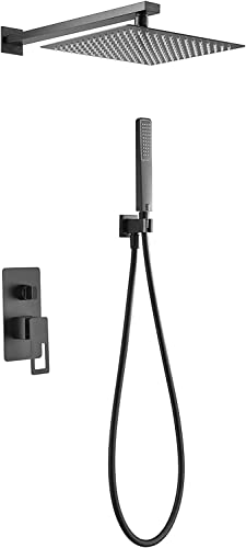IMEX- Monomando Conjunto de ducha empotrada pared - Serie Suecia Negro Mate BDC032-6NG