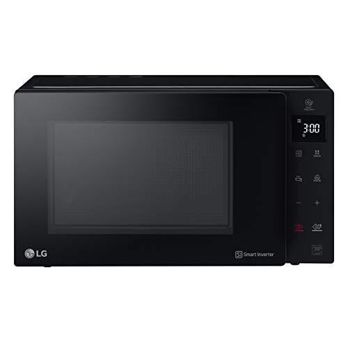 LG - Microondas con Grill y Display Digital, de 25 Litros y 1000W, Microondas LG con Función Smart Inverter y EasyClean, Cocina Más Rápido, Mantiene Sabor y Nutrientes, MH6535GIB, Color Negro