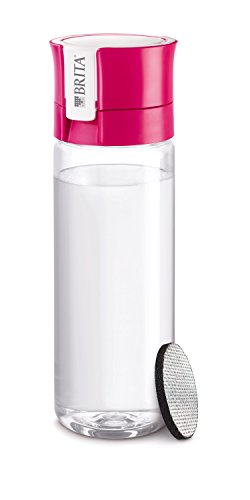 Brita Fill&Go Bottle Filtr Pink Botella con - Filtro de agua (Botella con filtro de agua, Rosa, Transparente, De plástico, De plástico, 1 L, Alemania)