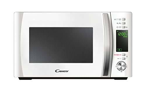 Candy X-Range CMXG20DW, Microondas con Grill, 20L, 700W, 5 Niveles Potencia, Digital, 40 Programas, Bloqueo Seguridad, Plato 25,5CM, Grill Rack, Express Cooking, Temporizador, App simply-Fi, Blanco