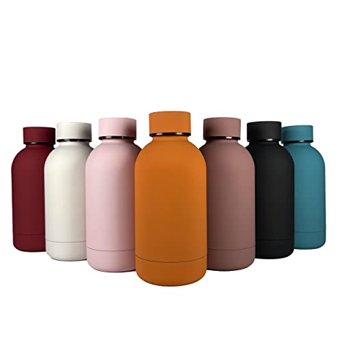 Genérico A&D Botella de Agua de Acero Inoxidable - botella de agua deportiva resistente con aislamiento de doble pared, 350ml. SIN BPA. (350ML, NARANJA)