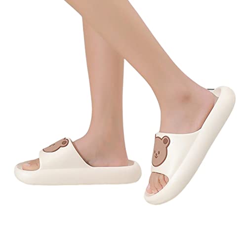 Niktule Chanclas de interior unisex - Zapatillas de exterior para interiores | Chanclas de ducha sandalias de baño, zapatos de ducha informales de baño con bañera termal abierta