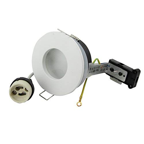 Foco redondo empotrable IP65 230 V GU10 soporte para bombillas LED y halógenas de 50 mm