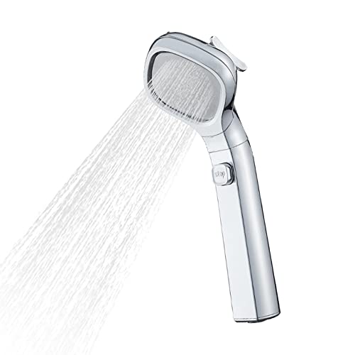 Cyhamse Cabezal de ducha con mano | Cabezales de ducha multifuncionales de alta presión con función de parada, lujoso y moderno cabezal de ducha fijo, repuesto para tu cuarto de baño