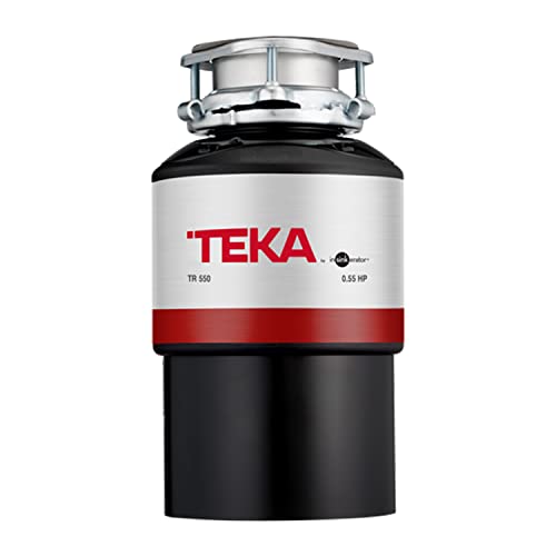 Teka TR 550 - Triturador de Fregadero, de Acero Inoxidable, Triturador de Basura y Alimentos, con Protección ante Corrosión, Potencia 0,55 CV (380 W), Medidas 17,3 x 31,8 cm