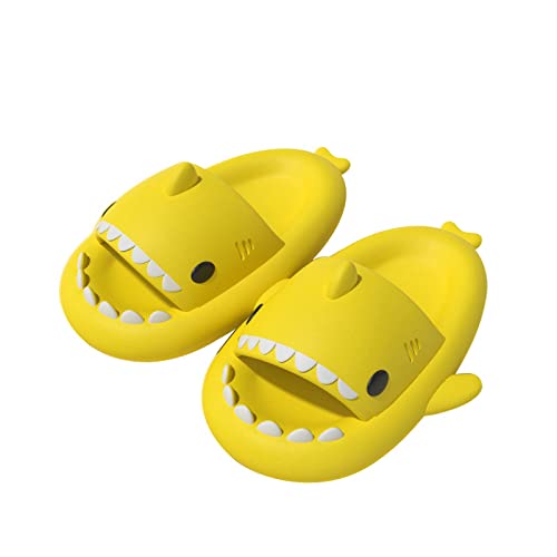 JuneJour Shark Slides - Zapatillas de estar por casa para mujer con diseño de tiburón para hombre, suaves, antideslizantes, para la playa y el verano