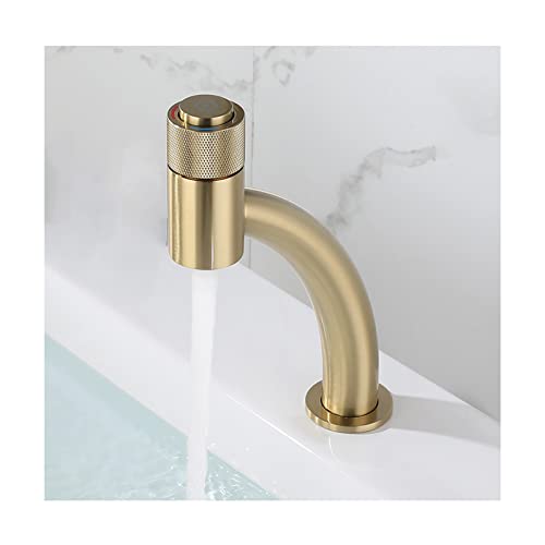 Grifo Grifo De Baño De Latón Grifo De Lavabo De Baño De Un Orificio Grifo De Lavabo Grifo De Vanidad Ajustable En Frío Y Caliente, Instalación De Encimera, Para Cocinas, Lavamanos Y Autocara