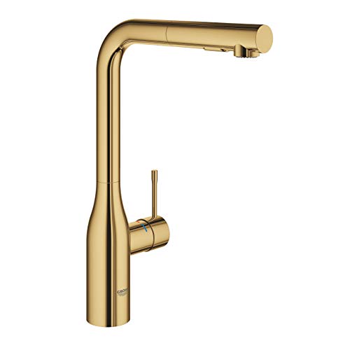 Grohe Essence New - grifo monomando fregadero L-caño ducha dual - Cool Sunrise