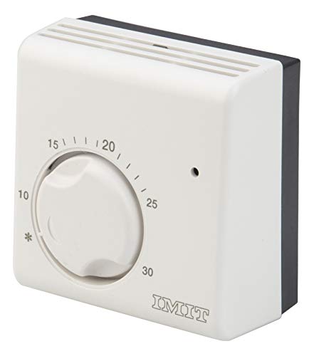 POLY POOL | PP1461 Termostato electromecánico 230V - Rango de ajuste del termostato de la caldera +5° C/+30° C - Termostato ambiente de pared con función anticongelante y luz de señalización