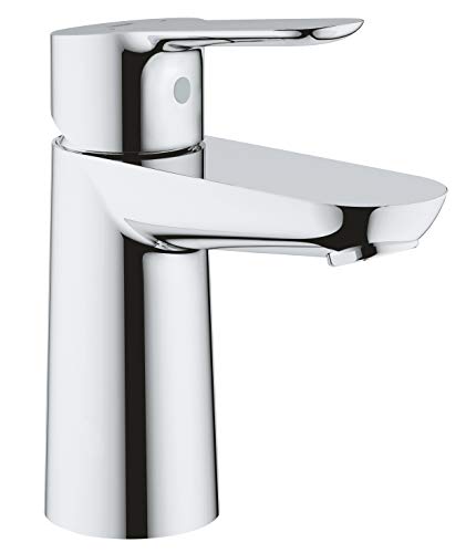 Grohe BauEdge - Grifo de lavabo de baño para instalación en un solo agujero. Tamaño S. Incluye sistema de ahorro de agua (Ref. 23330000)