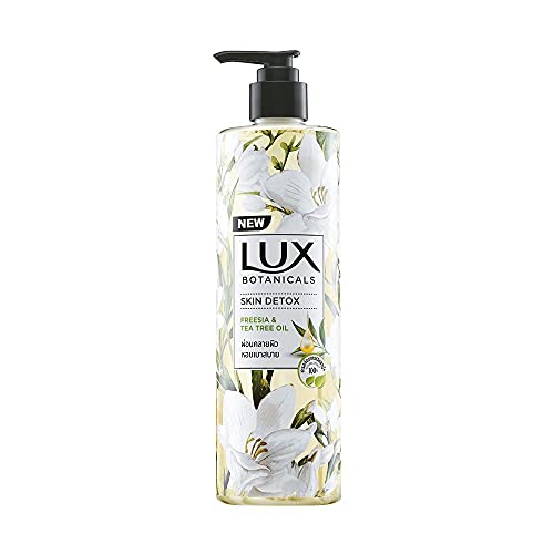 Lux Botanicals Gel de Ducha Skin Detox (450ml) | Fresia y Aceite del Árbol del Té | Rebosante de Brillo Natural