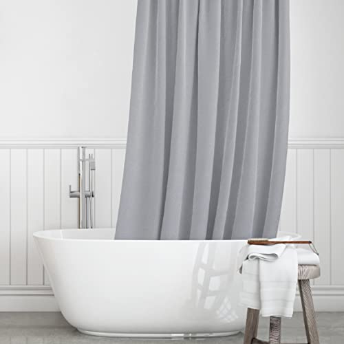 DALINA TEXTIL S.L Cortinas de Ducha, para baño, bañera, Impermeable, Resistente al Moho, Anti Moho y Impermeables 180 x 180 cm (71 x 71 Pulgada) | 100% Polyester - Gris Claro.