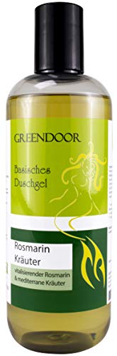 500ml Greendoor Básica Gel de ducha Romero, 100% Natural de la Manufactura de cosmética natural, sin Silicona, sin Sulfato, sin conservantes