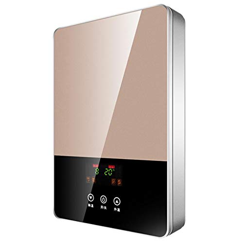 MYRSQ Calentador de Agua eléctrico instantáneo, Ducha termostática Inteligente, Pantalla LED, Cocina en el baño
