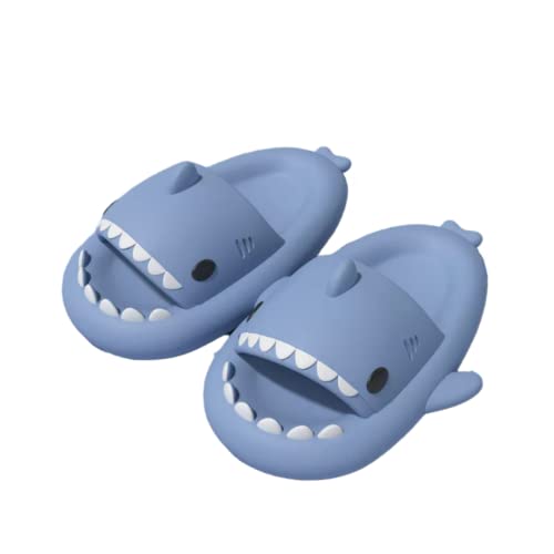 KANDQOTZ Lindos Pantuflas de Verano con Tiburones - Zapatillas de baño de Pareja - Pantuflas de Ducha de Tiburones de Dibujos Animados Suaves para Hombres y Mujeres, Shark Slippers