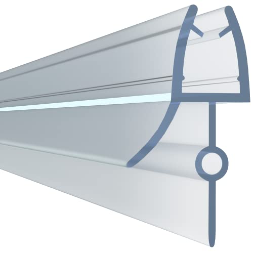 Hnnhome - Guarnizione per schermo protettivo doccia/vasca, 870 mm di lunghezza, trasparente, striscia per vetro tercer / curvo de 6-8 mm, fino a 28 mm di distanza