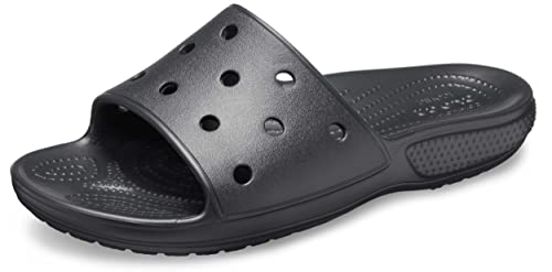 Crocs Classic Crocs Slide, Sandalias de punta descubierta Unisex adulto, Negro, 43/44 EU