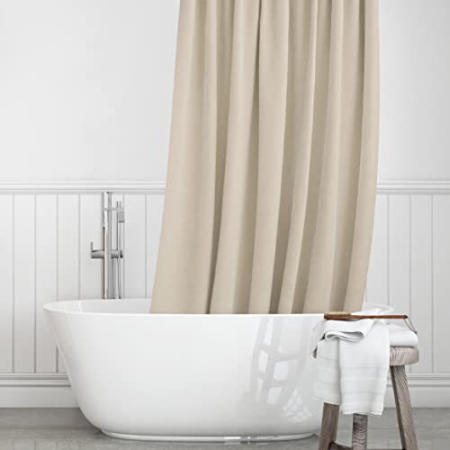 DALINA TEXTIL S.L Cortinas de Ducha, para baño, bañera, Impermeable, Resistente al Moho, Anti Moho y Impermeables 180 x 180 cm (71 x 71 Pulgada) | 100% Polyester - Camello.