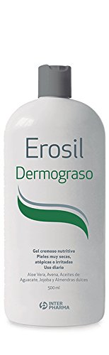 EROSIL – Dermograso Gel ducha piel atópica, seca e irritada. Gel sin parabenos con aloe vera y avena – 500 ml