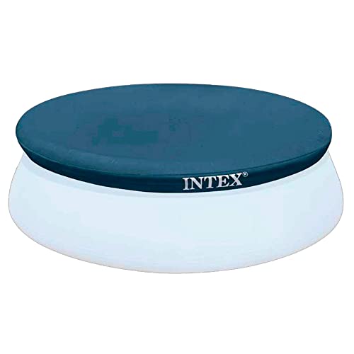 Intex 10 foot (3.05 m) Easy Set Swimming Pool Cover #28021. Round cover measures 2.8 m, (9.4 ft) suitable for Intex pools with base diameter of 3.05 m (10’ foot).