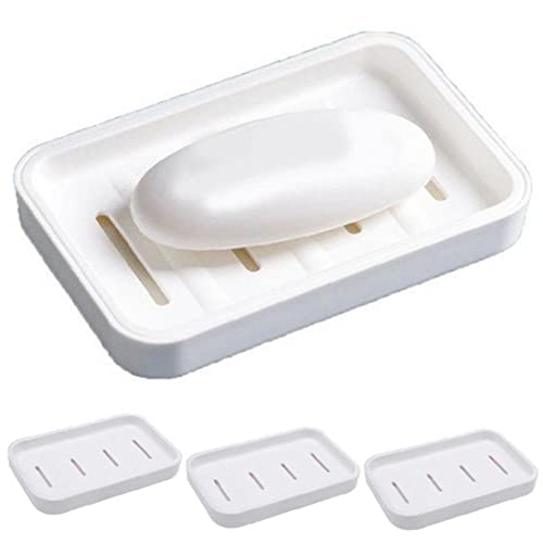 Xunfee Jabón Deleador De Jabón Autocador De Jabón con Drenaje para Ducha De Baño De Cocina (4pcs,)